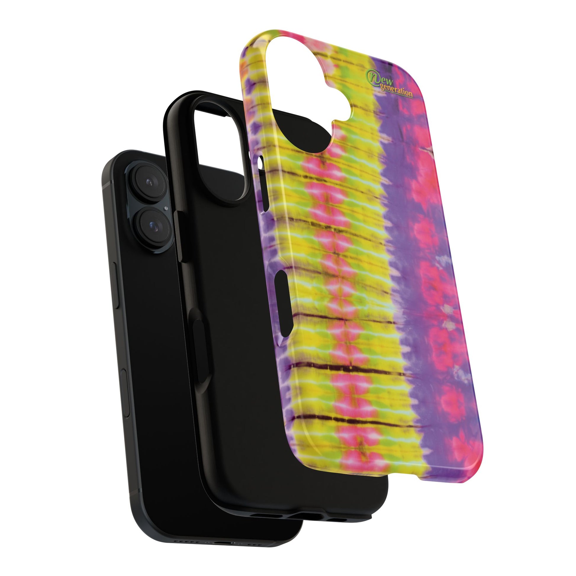 Tie-Dye Phone Case, Colorful Tough Case, Free-Spirited Phone Cover, Gift for Teens, Vibrant Phone Accessory, Funky Style