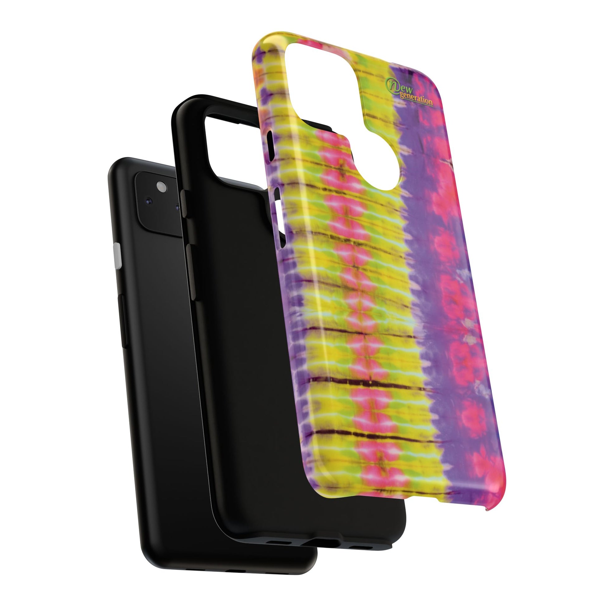 Tie-Dye Phone Case, Colorful Tough Case, Free-Spirited Phone Cover, Gift for Teens, Vibrant Phone Accessory, Funky Style