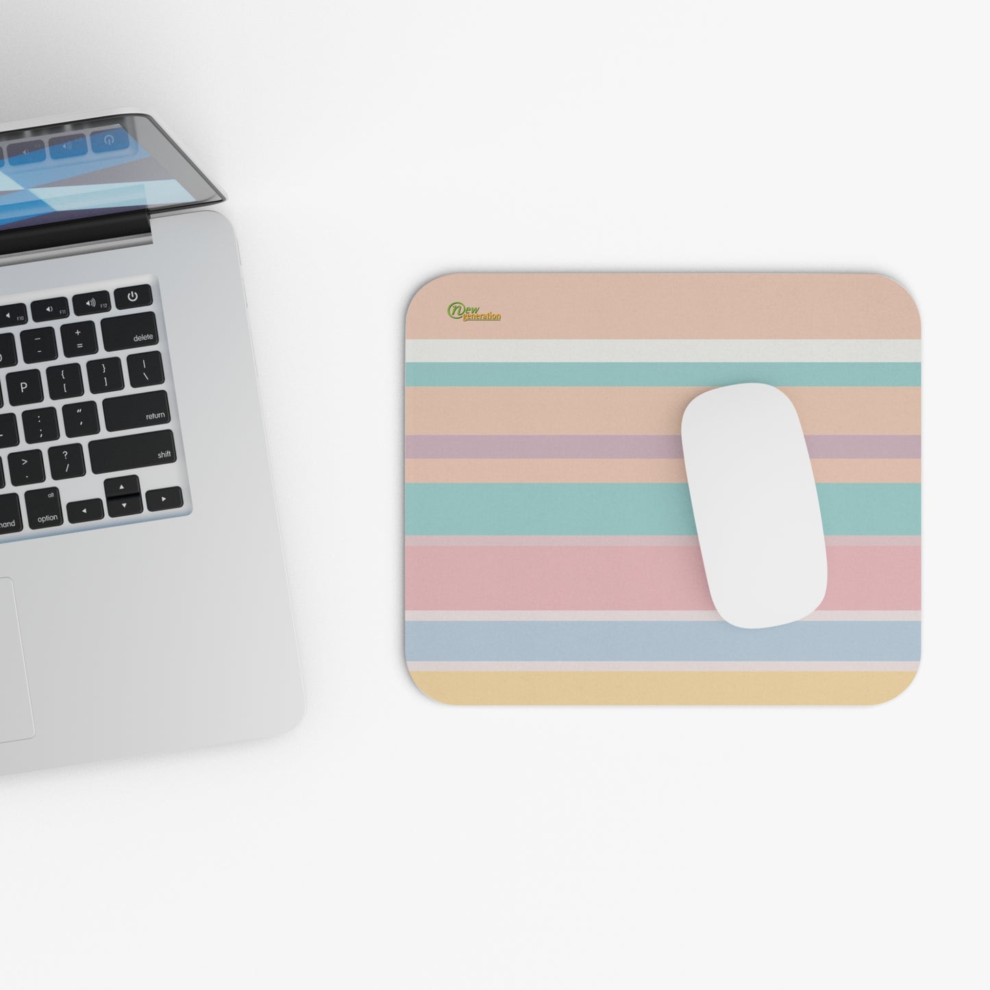 New Generation - Striped Mouse Pad, Aesthetic Desk Decor, Office Supplies, Gift for Students, Home Office Essentials, Modern Workspace