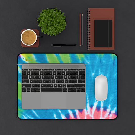 New Generation - Vibrant Tie-Dye Desk Mat, Colorful Workspace Accessory, Fun Home Office Decor, Perfect for Students & Creatives, Gift Idea 12" × 18"