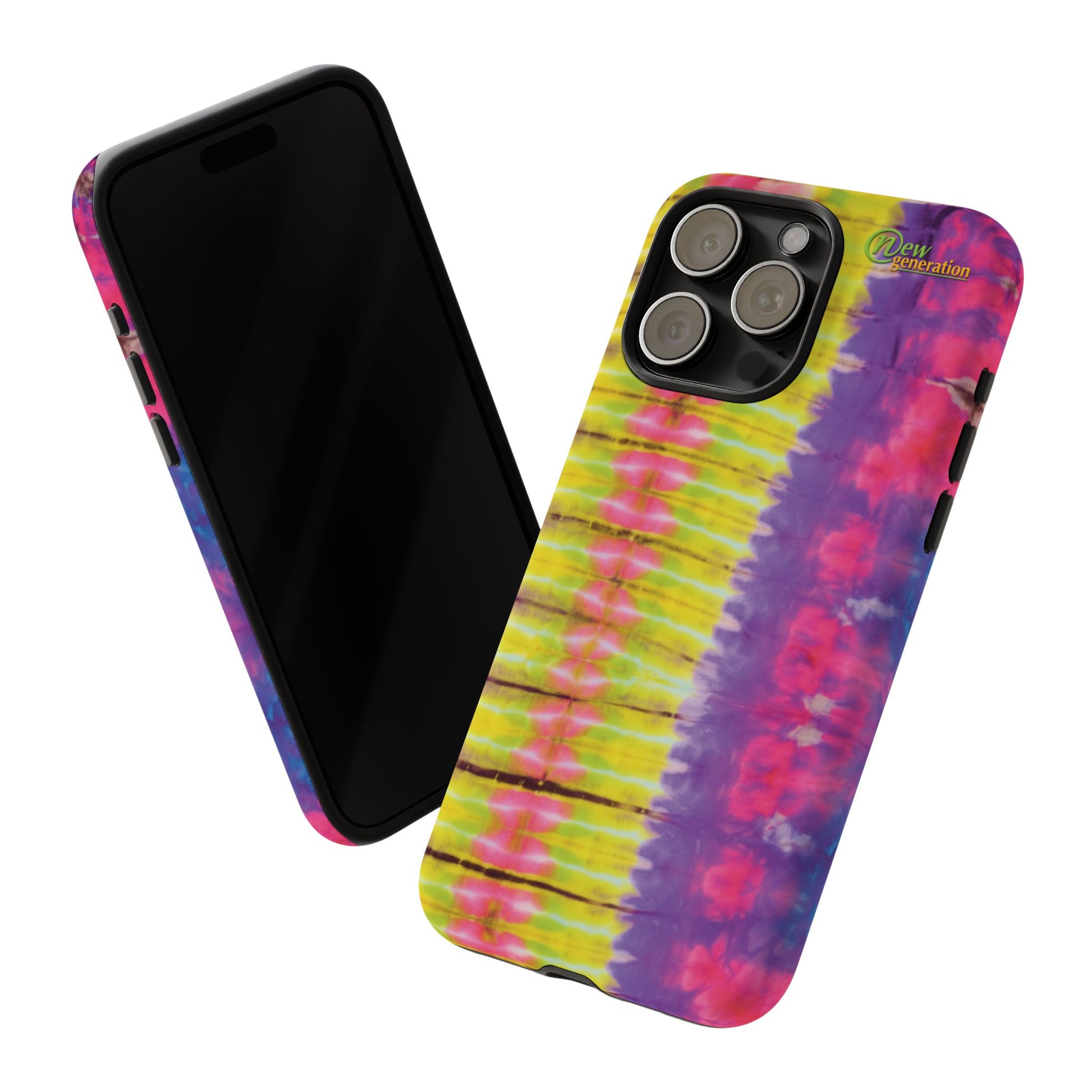 Tie-Dye Phone Case, Colorful Tough Case, Free-Spirited Phone Cover, Gift for Teens, Vibrant Phone Accessory, Funky Style