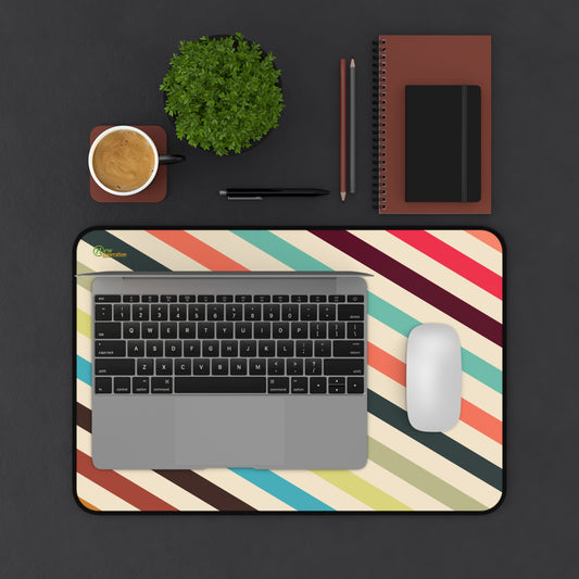 New Generation -Colorful Striped Desk Mat, Office Decor, Home Office, Gift for Students, Desk Accessory, Work from Home Essentials 12" × 18"