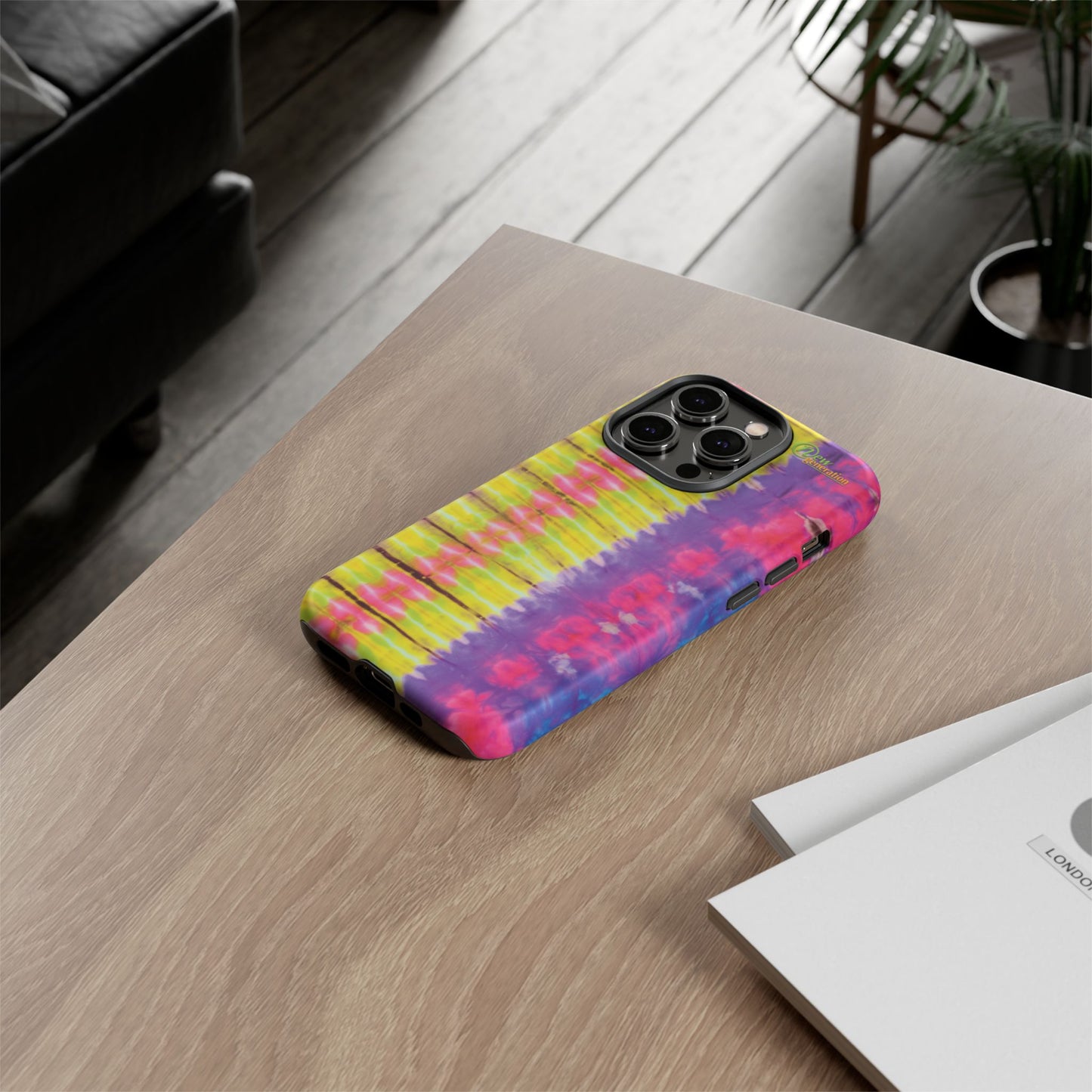 Tie-Dye Phone Case, Colorful Tough Case, Free-Spirited Phone Cover, Gift for Teens, Vibrant Phone Accessory, Funky Style