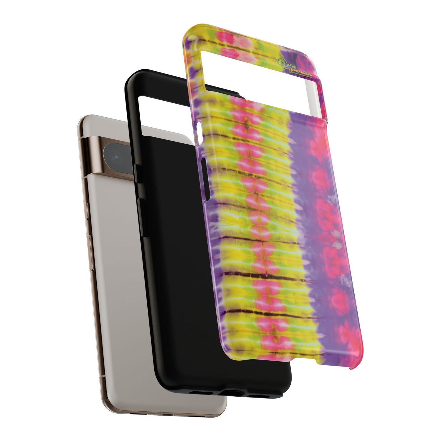 Tie-Dye Phone Case, Colorful Tough Case, Free-Spirited Phone Cover, Gift for Teens, Vibrant Phone Accessory, Funky Style