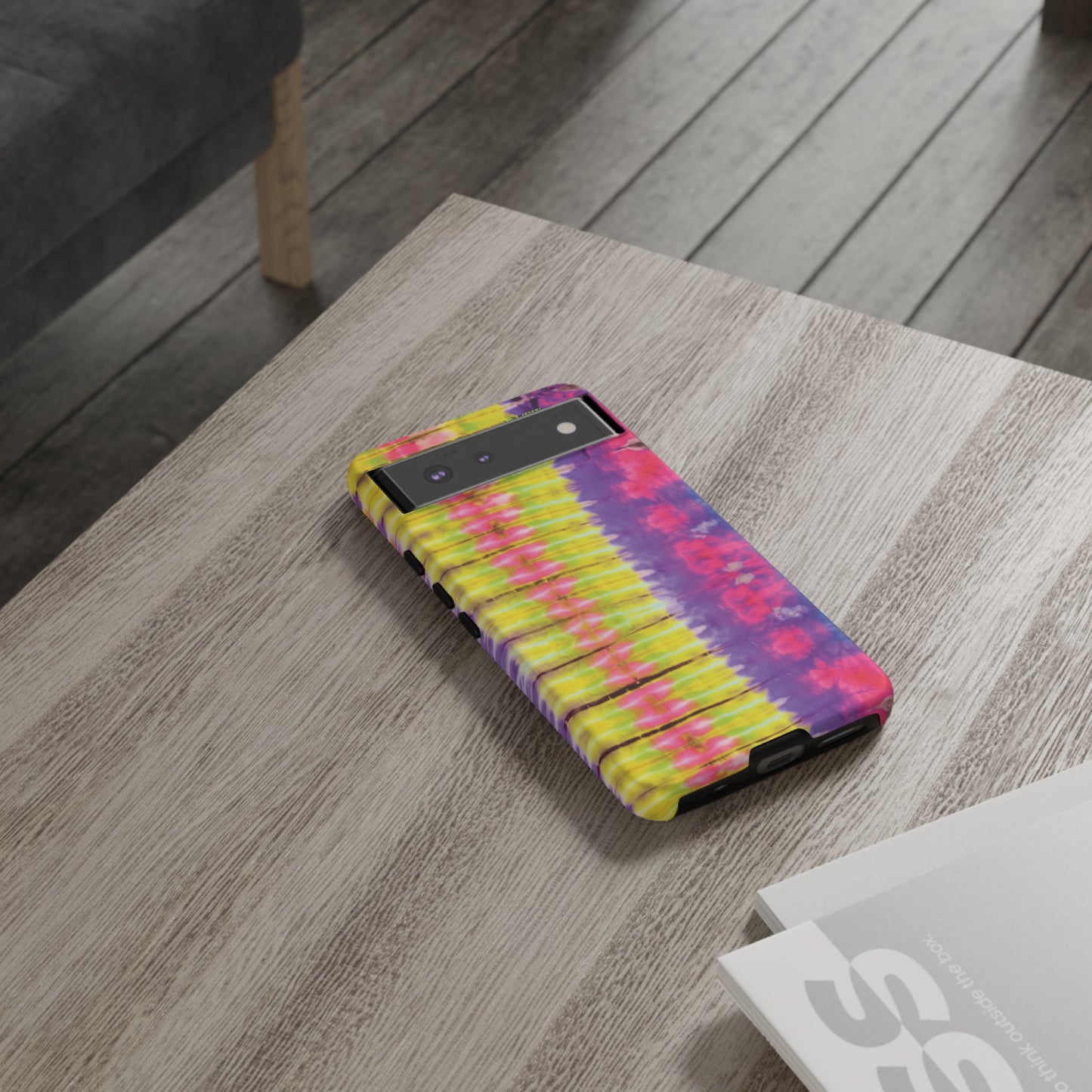 Tie-Dye Phone Case, Colorful Tough Case, Free-Spirited Phone Cover, Gift for Teens, Vibrant Phone Accessory, Funky Style