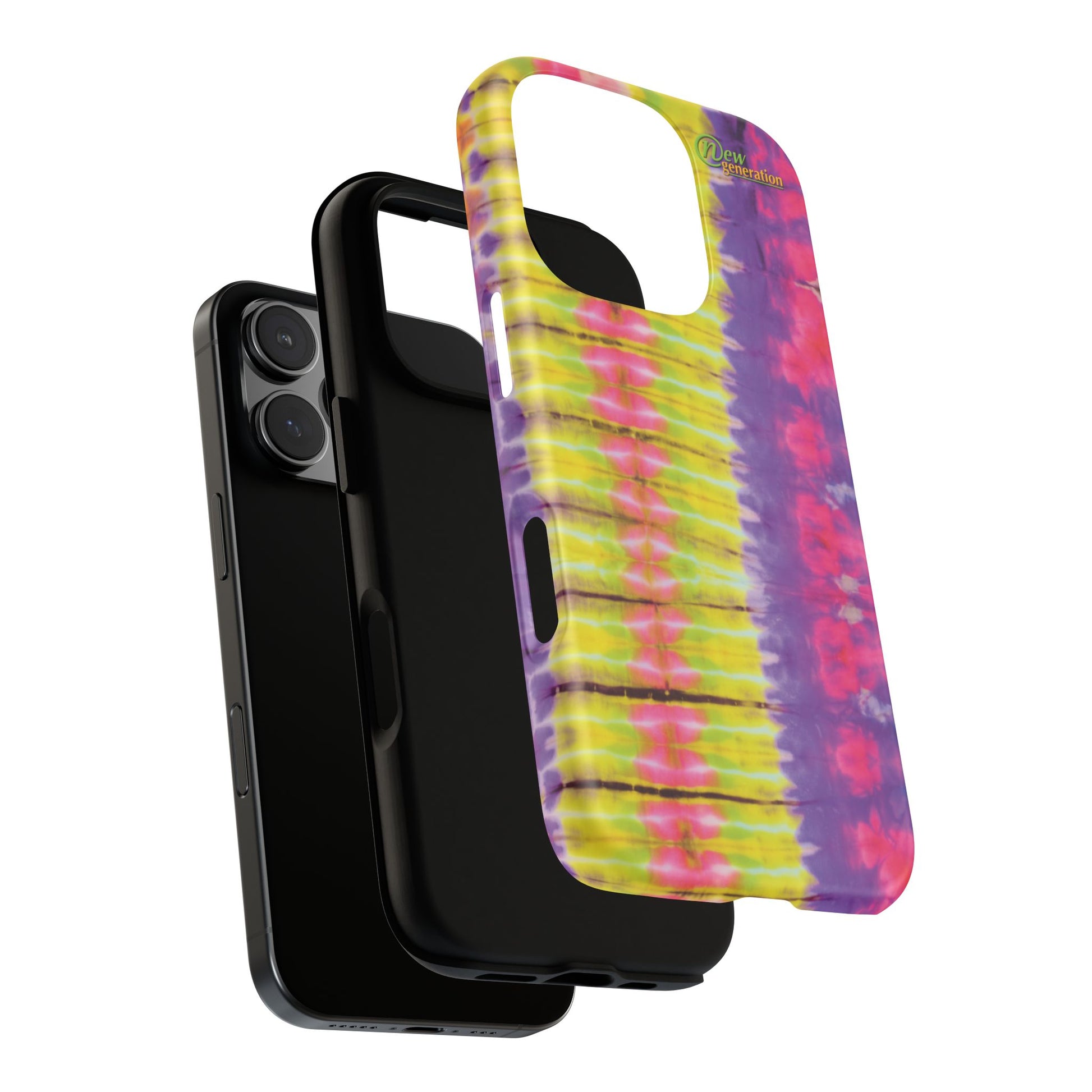 Tie-Dye Phone Case, Colorful Tough Case, Free-Spirited Phone Cover, Gift for Teens, Vibrant Phone Accessory, Funky Style