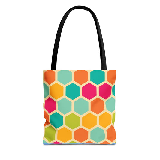 New Generation - Pattern-Tote Bag Colorful Pattern, Shopping Bag, Gypsy Style Handbag, Festival Tote for Women, Unique Gift Idea 13" × 13'' Black