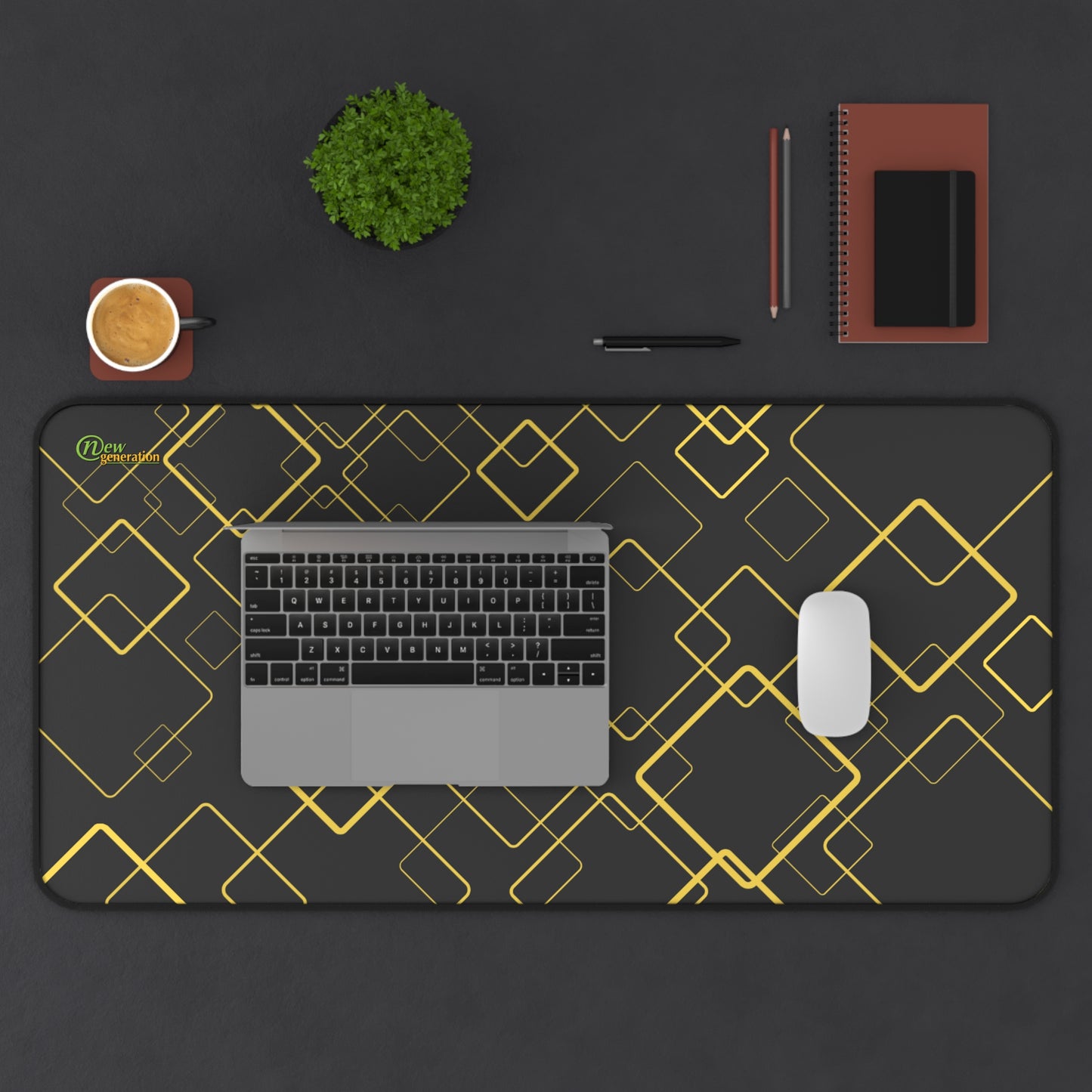 New Generation - Elegant Geometric Desk Mat, Stylish Mouse Pad, Office Decor, Work from Home Essentials, Gift for Professionals