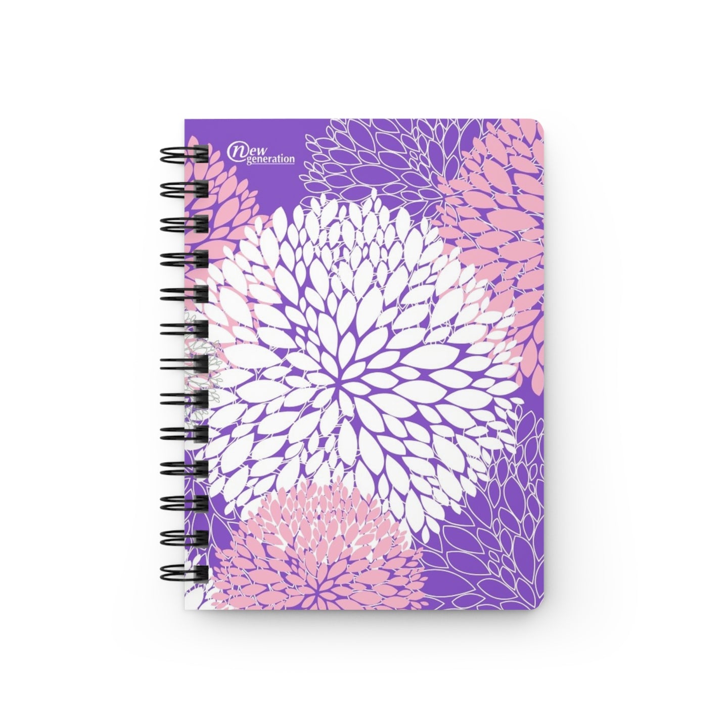 New Generation -  Floral - Spiral Bound Journal - 150 Pages Hard Cover Notebook for Writing, Doodling, Bullet Journaling, Sketching, Planner
