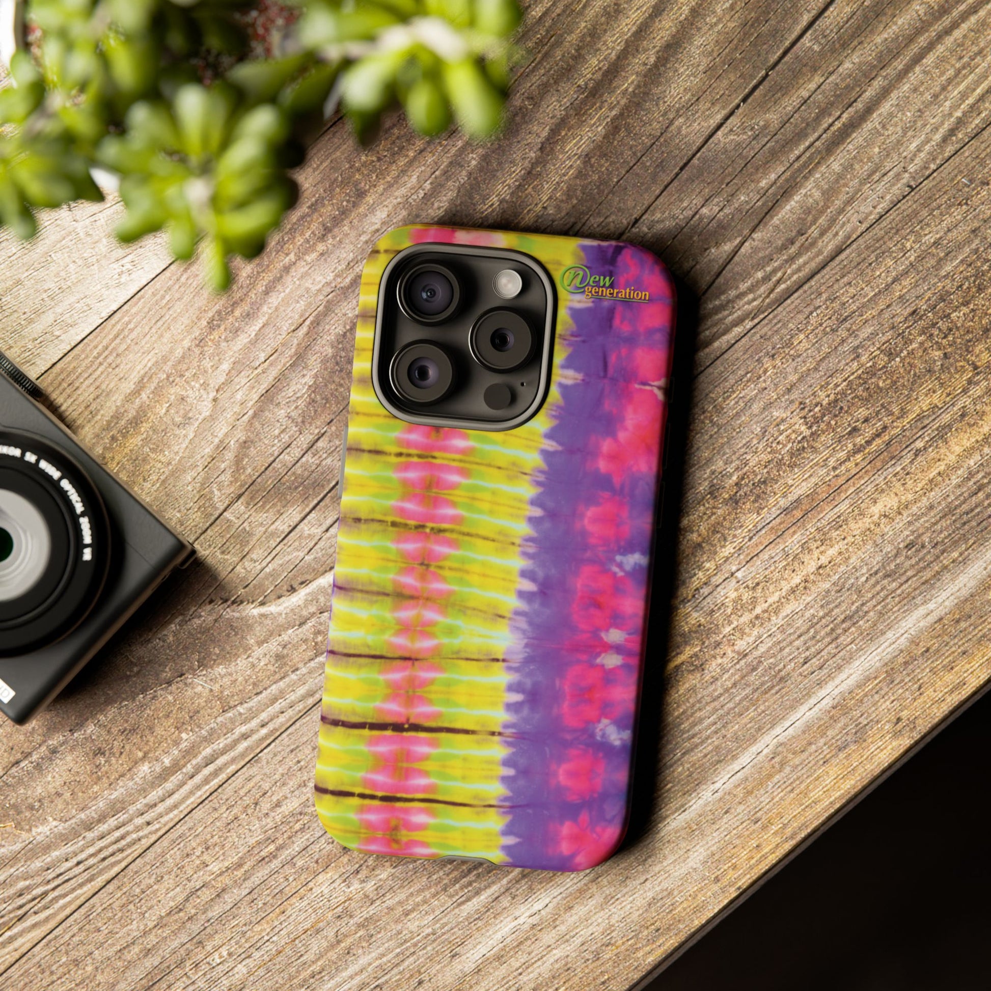 Tie-Dye Phone Case, Colorful Tough Case, Free-Spirited Phone Cover, Gift for Teens, Vibrant Phone Accessory, Funky Style