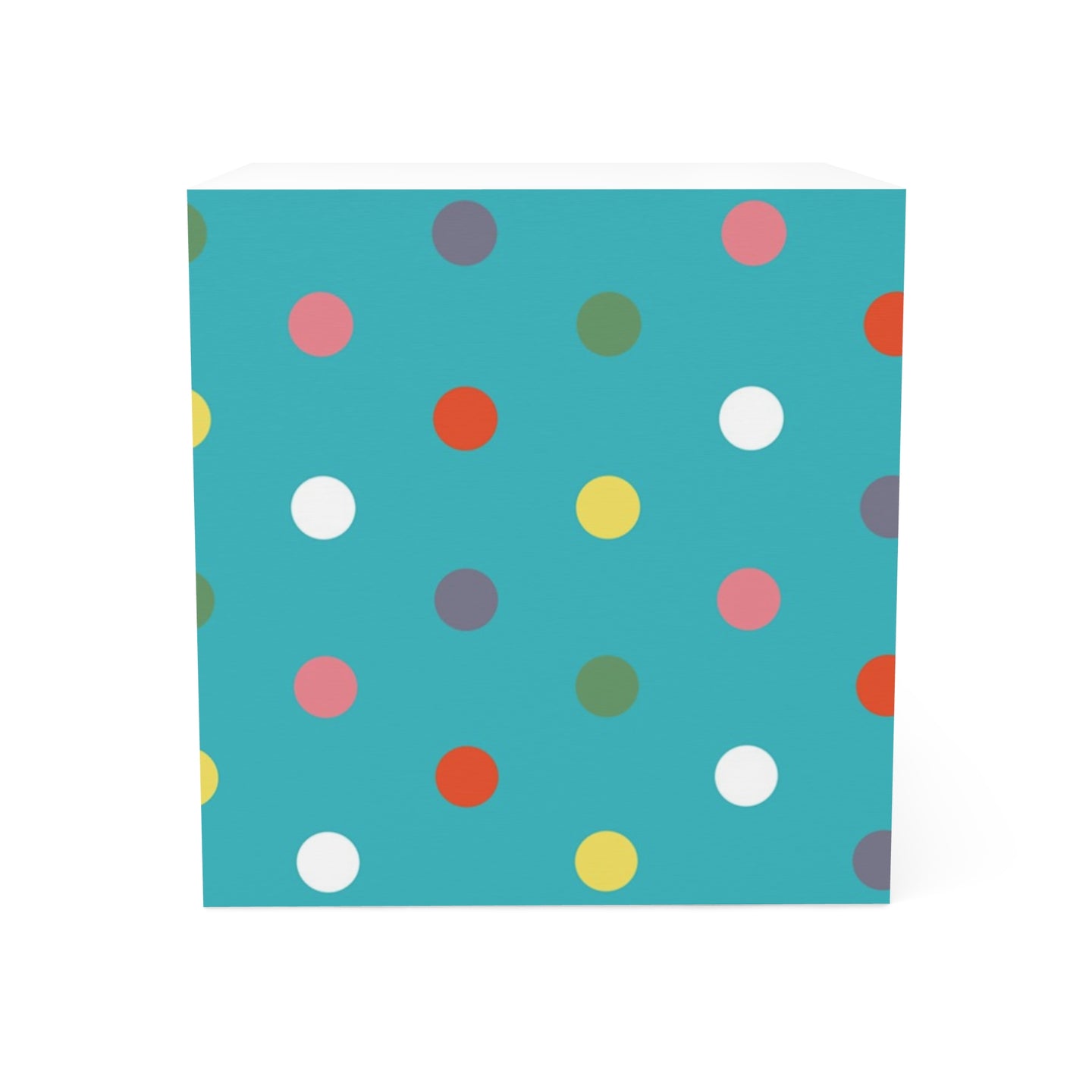 Colorful Polka Note Cube - Fun Desk Organizer, Office Supplies, Stationery Gift, Note Pad, Home Decor, Write & Remind