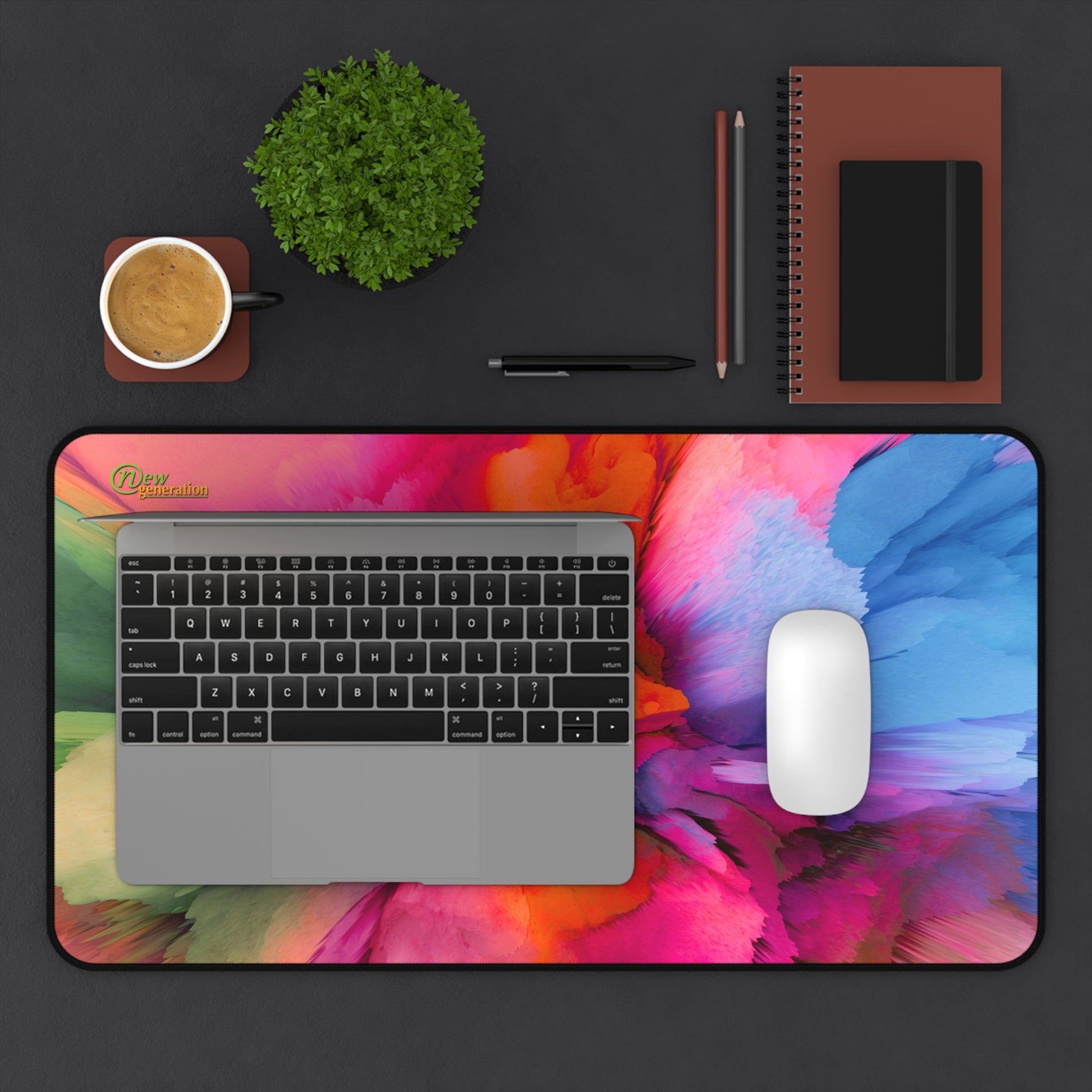 New Generation Vibrant Desk Mat Colorful Abstract Design for Home Office, Gaming, or Study, Non-Slip Surface, Perfect Gift for Art Lovers