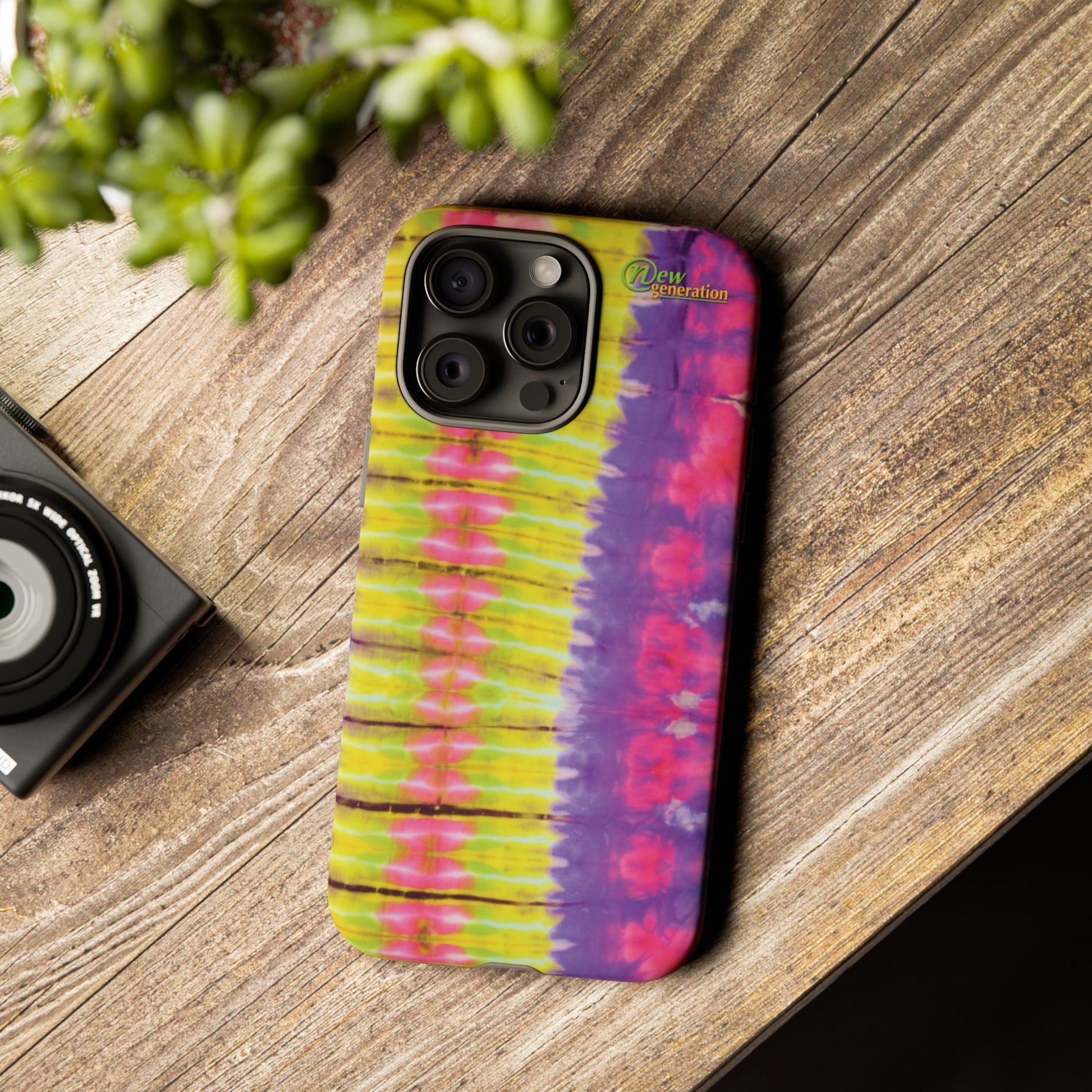 Tie-Dye Phone Case, Colorful Tough Case, Free-Spirited Phone Cover, Gift for Teens, Vibrant Phone Accessory, Funky Style