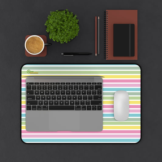 New Generation - Striped Desk Mat | Colorful Office Decor, Home Office Essentials, Gift for Students, Stylish Workspace Accessory 12" × 18"