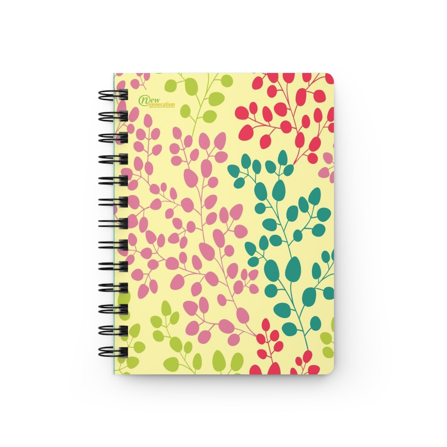 New Generation -  Floral - Spiral Bound Journal - 150 Pages Hard Cover Notebook for Writing, Doodling, Bullet Journaling, Sketching, Planner