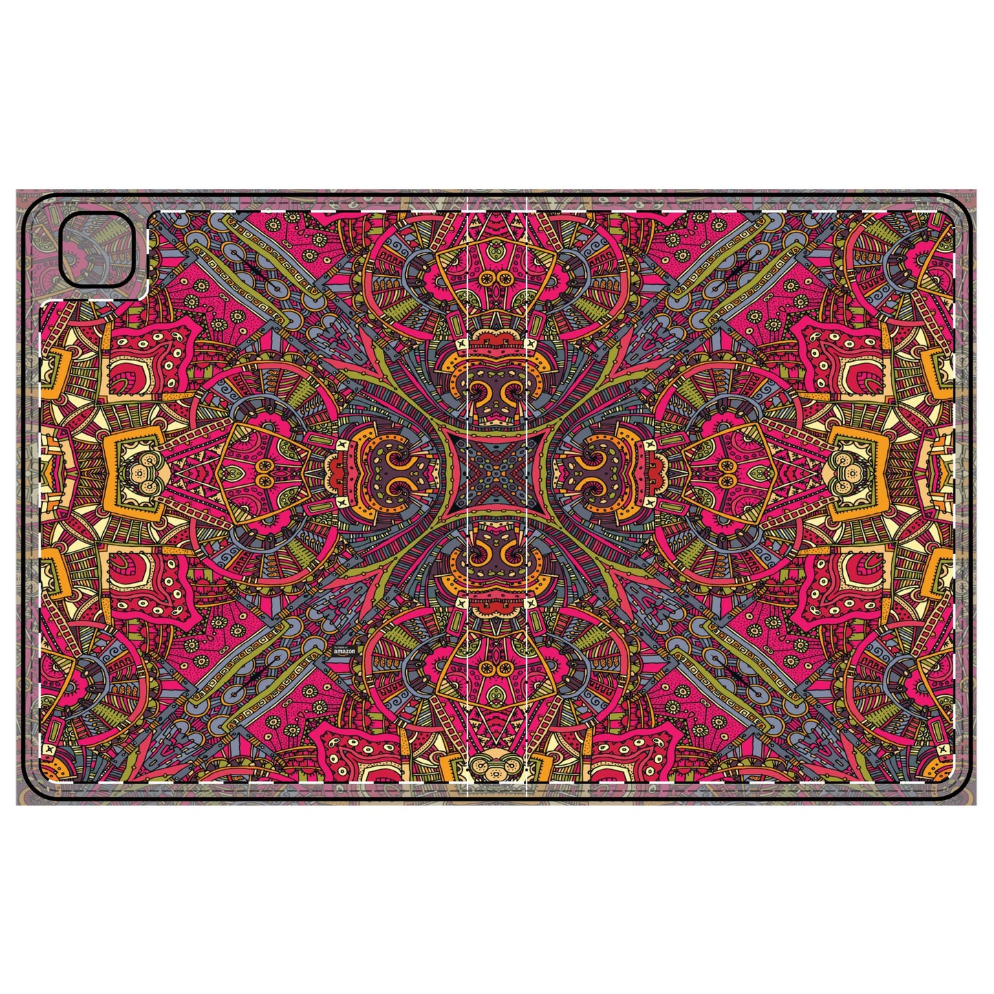 Colorful Bohemian Tablet Folio Case | Unique Tech Accessory, Gift for Artists, Vibrant Tablet Cover, Stylish Folio for On-the-Go iPad Pro 11