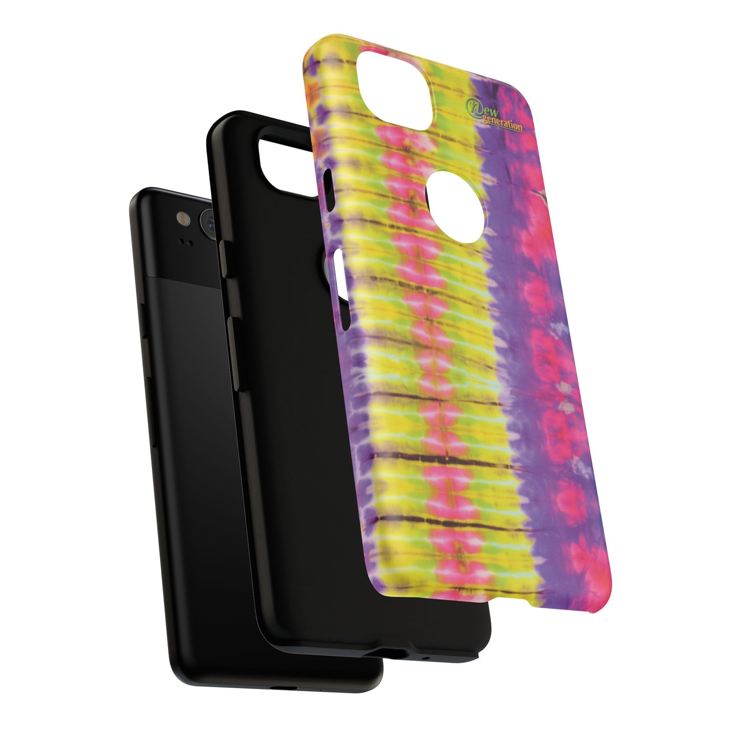 Tie-Dye Phone Case, Colorful Tough Case, Free-Spirited Phone Cover, Gift for Teens, Vibrant Phone Accessory, Funky Style