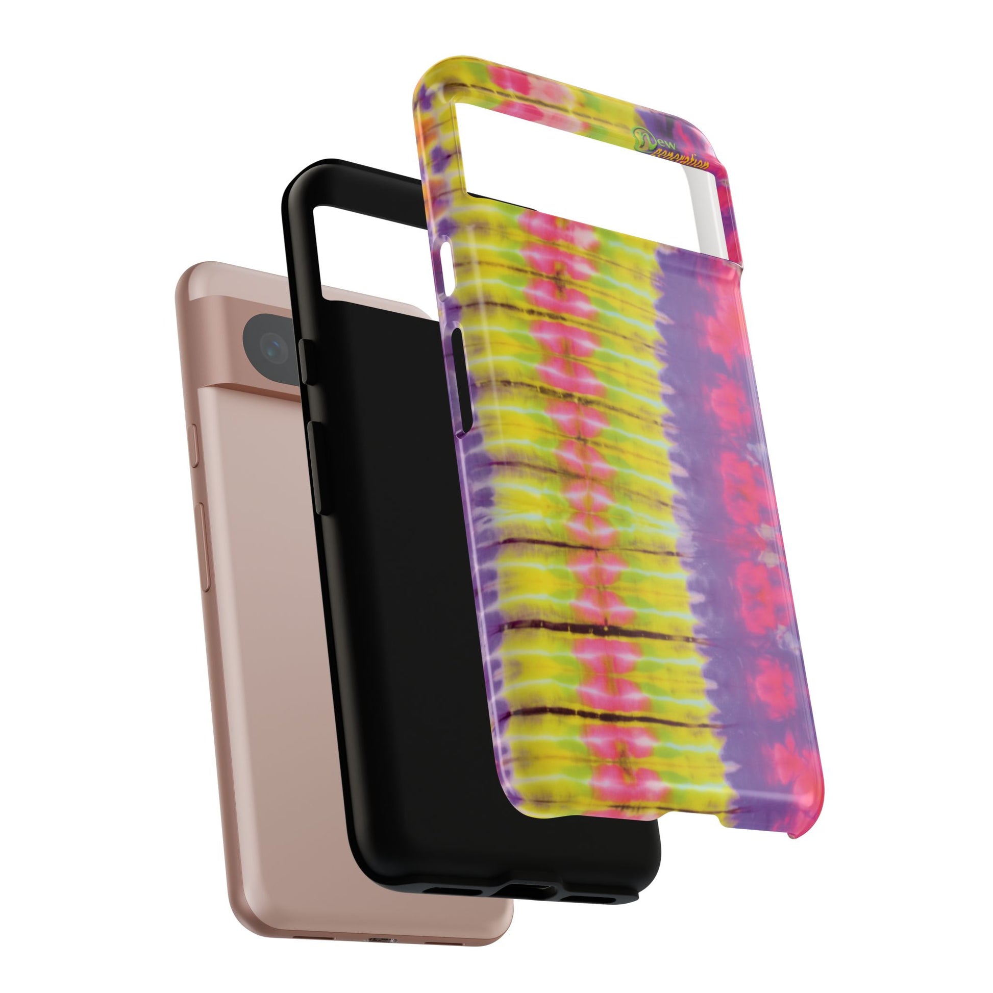 Tie-Dye Phone Case, Colorful Tough Case, Free-Spirited Phone Cover, Gift for Teens, Vibrant Phone Accessory, Funky Style