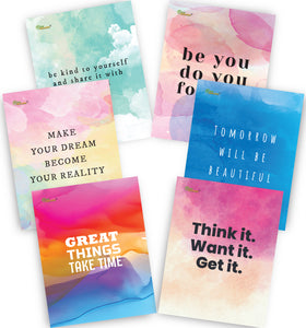 New Generation - Water Color - 2 Pocket Folder / Portfolio, 6 Pack .