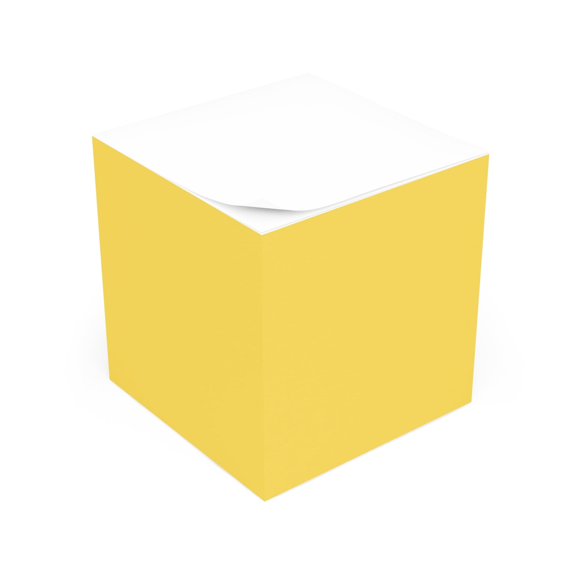Bright Yellow Note Cube - Fun Desk Organizer, Office Supplies, Stationery Gift, Note Pad, Home Decor, Write & Remind