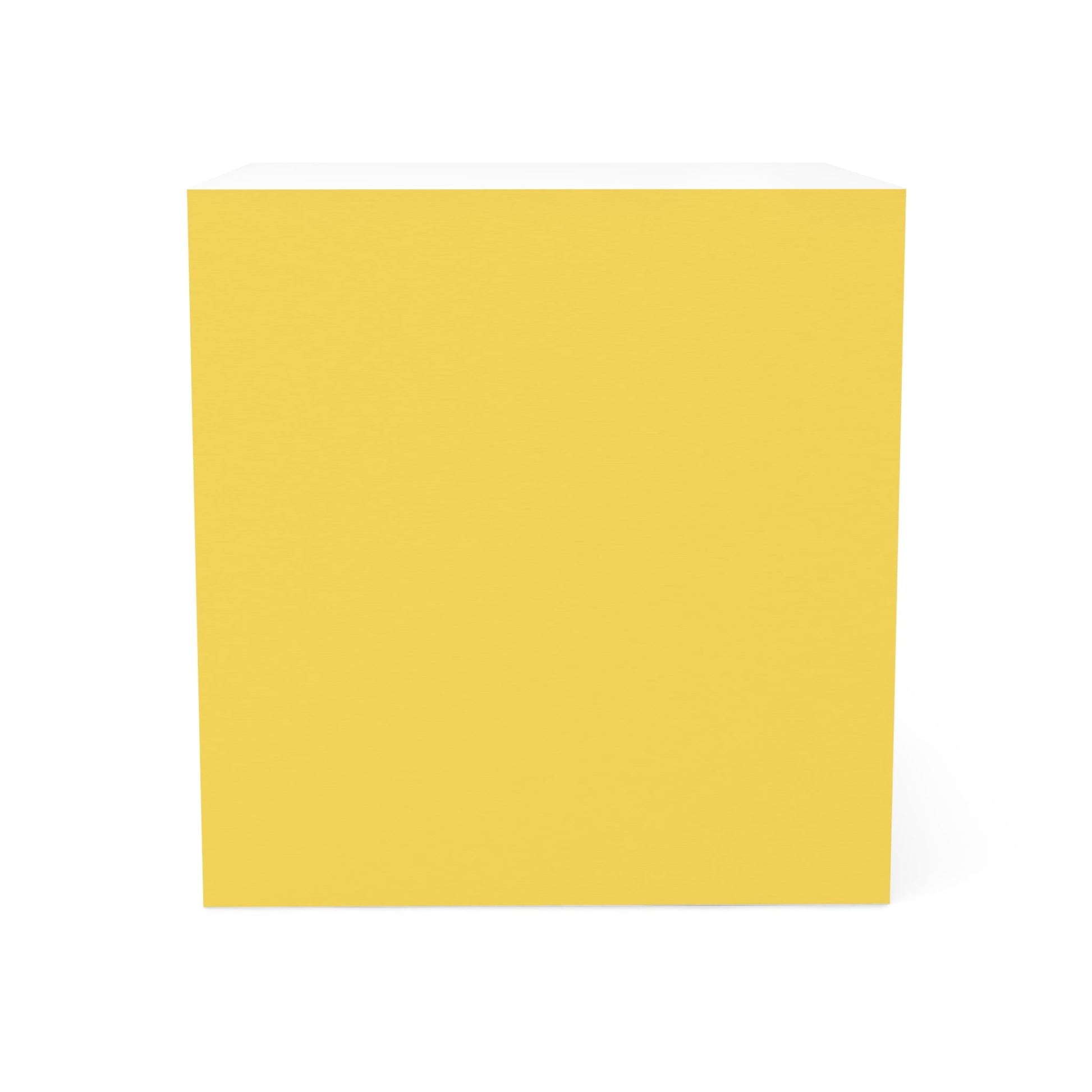 Bright Yellow Note Cube - Fun Desk Organizer, Office Supplies, Stationery Gift, Note Pad, Home Decor, Write & Remind