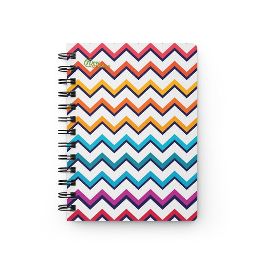 Chevron Spiral Bound Journal - 150 Pages Hard Cover Notebook for Writing, Doodling, Bullet Journaling, Sketching, Planner. One Size