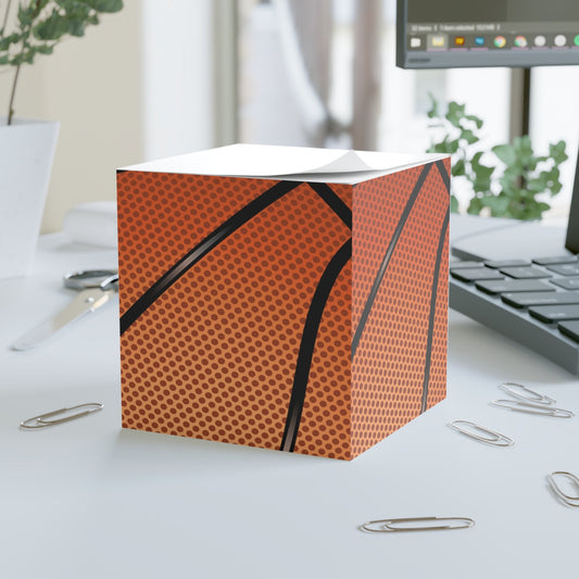 Colorful Basketball Note Cube - Fun Desk Organizer, Office Supplies, Stationery Gift, Note Pad, Home Decor, Write & Remind White One size