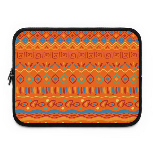 Colorful Boho Laptop Sleeve | Vibrant Design for Work or School | Tech Accessory | for Students, Professionals, Travelers Black 13"