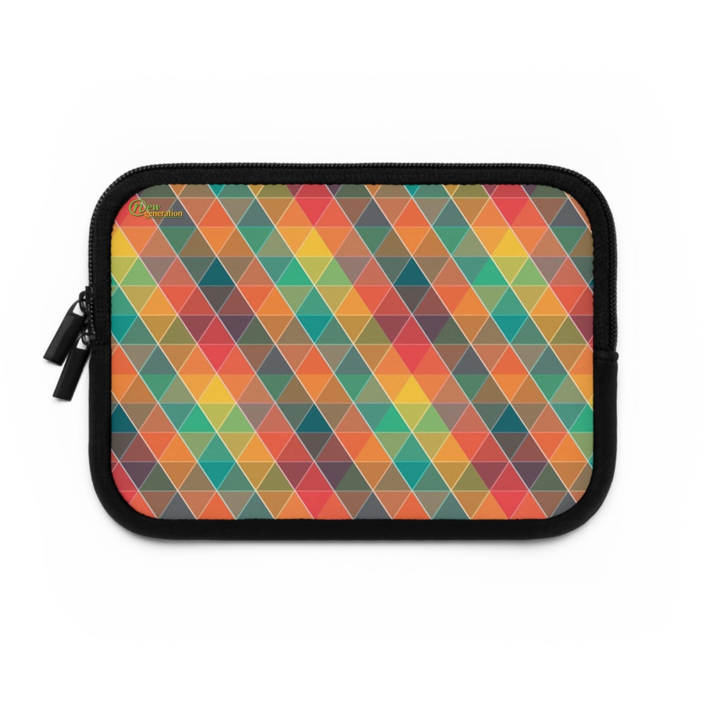 Colorful Geometric Laptop Sleeve, Stylish Tech Case, Cute Computer Bag, Gift for Students, Back to School Accessory Black 7"