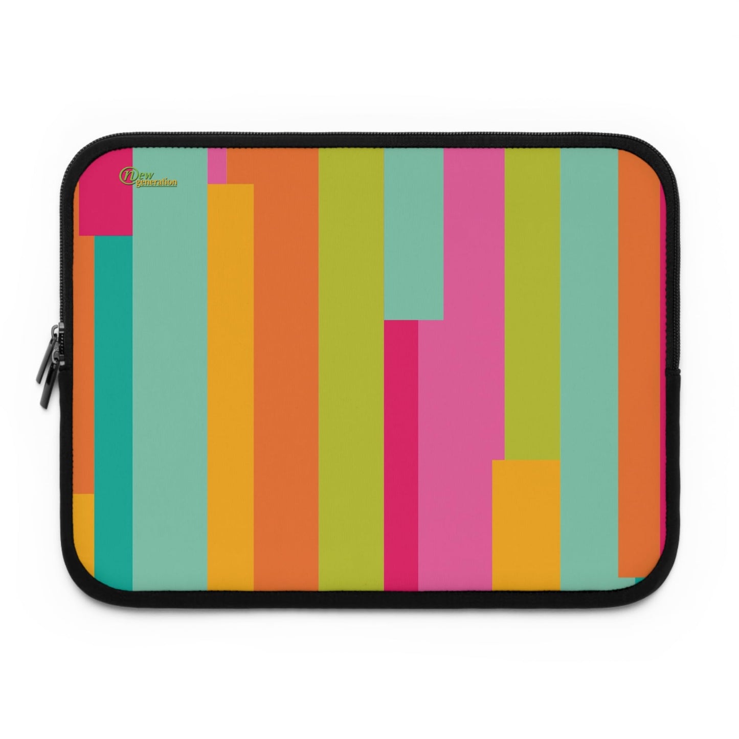 Colorful Laptop Sleeve, Trendy Computer Case, Stylish Tech Accessory, for Students, Vibrant Design, Technology Lover Black 13"