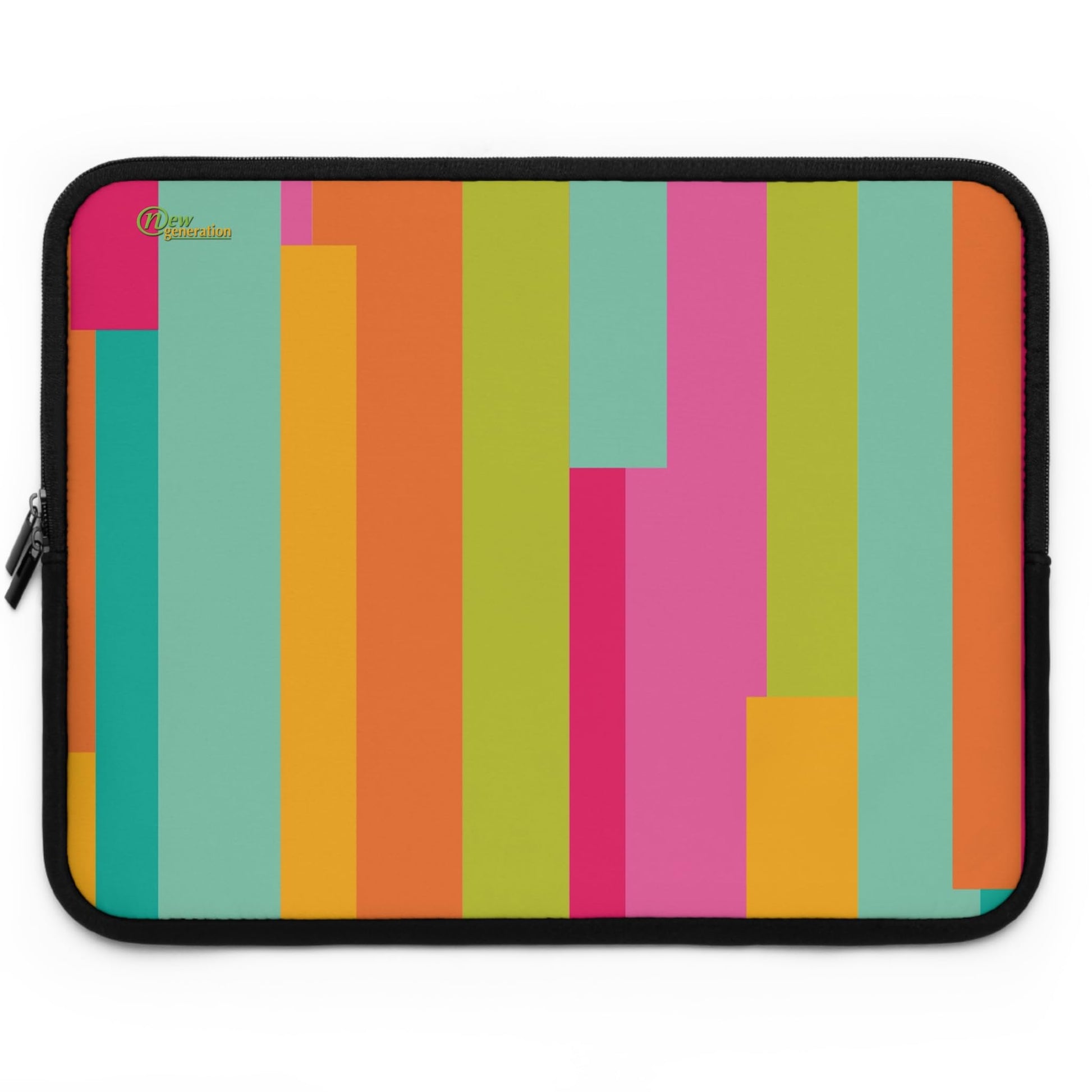 Colorful Laptop Sleeve, Trendy Computer Case, Stylish Tech Accessory, for Students, Vibrant Design, Technology Lover Black 17"