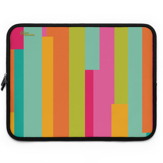 Colorful Laptop Sleeve, Trendy Computer Case, Stylish Tech Accessory, for Students, Vibrant Design, Technology Lover Black 17"