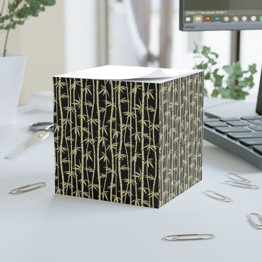 Colorful Pattern Note Cube - Fun Desk Organizer, Office Supplies, Stationery Gift, Note Pad, Home Decor, Write & Remind White One size