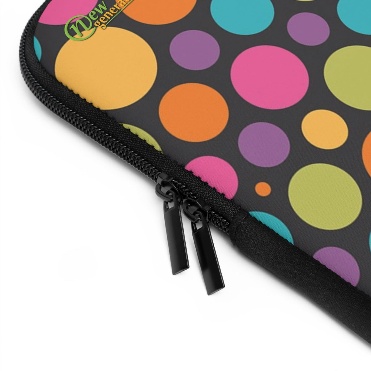 Colorful Polka Dot Laptop Sleeve, Fun Tech Accessory for Students, Gift for Birthdays, Modern Office Style, Everyday Use