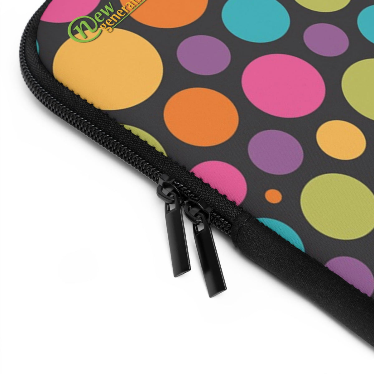 Colorful Polka Dot Laptop Sleeve, Fun Tech Accessory for Students, Gift for Birthdays, Modern Office Style, Everyday Use
