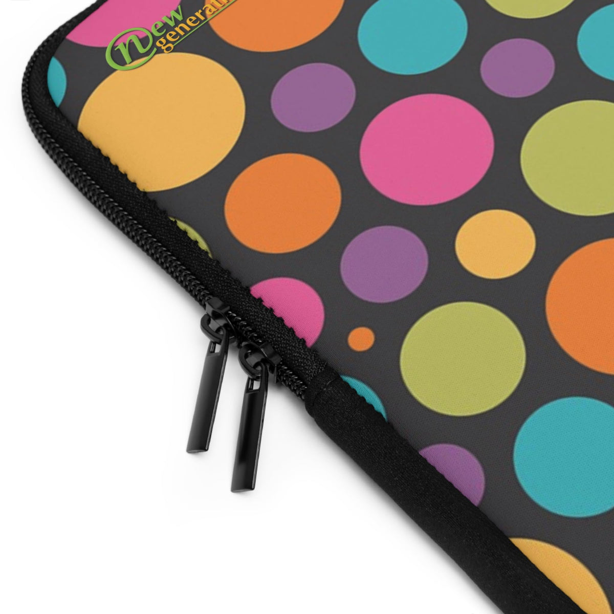 Colorful Polka Dot Laptop Sleeve, Fun Tech Accessory for Students, Gift for Birthdays, Modern Office Style, Everyday Use