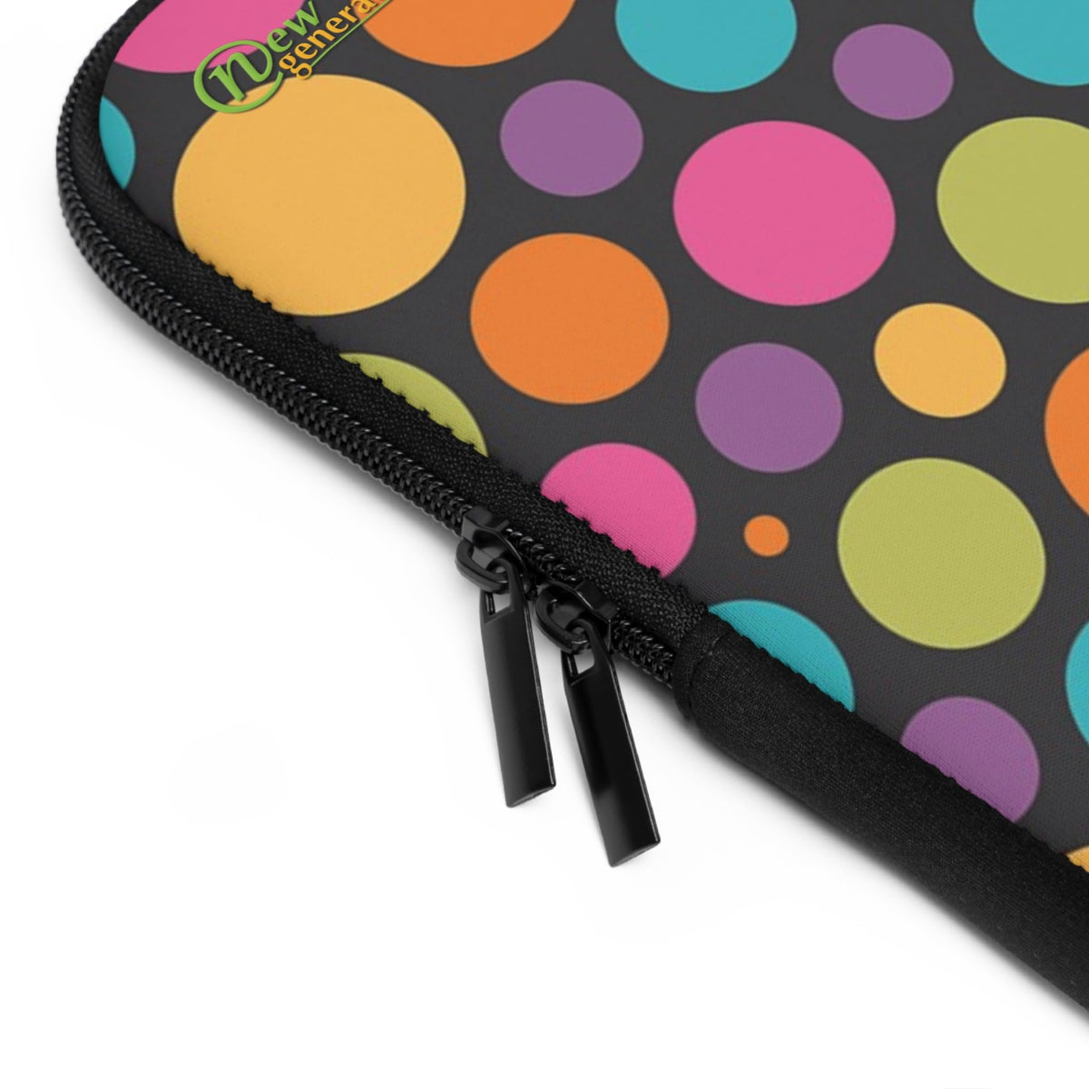 Colorful Polka Dot Laptop Sleeve, Fun Tech Accessory for Students, Gift for Birthdays, Modern Office Style, Everyday Use