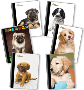 New Generation – Puppies  - Composition Notebooks, 80 Sheets / 160 Pages Wide Ruled pages Comp Book