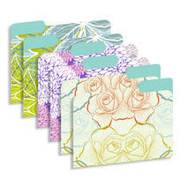 New Generation - Floral - 12 Pack Decorative 1/3 Cut Tab File Folders