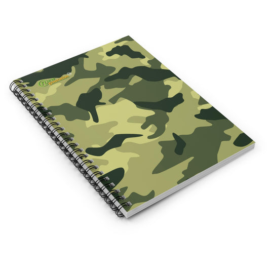 Hard Cover Lined Journal - Camou Army Notebook Ruled Line, 6x8 inches with 118 Pages for Work, Home, Daily Planner One Size