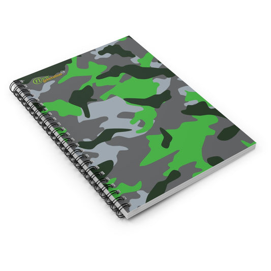 Hard Cover Lined Journal - Camou Green notebook Ruled Line, 6x8 inches with 118 pages for Work, School, Home, Daily Planner, One Size