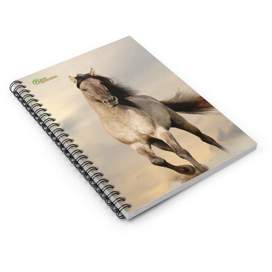 Hard Cover Lined Journal - Horse Design Ruled Line, 6x8 inches with 118 pages for School, Office, Home, Daily Planner, One Size
