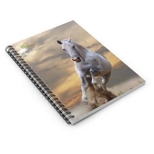 Hard Cover Lined Journal - Horse Design Ruled Line, 6x8 inches with 118 pages for Work, School, Home, Daily Planner, One Size