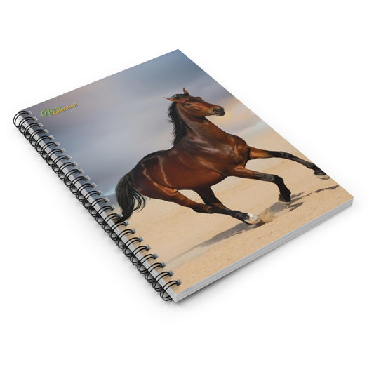 Hard Cover Lined Journal - Horse Design Ruled Line, 6x8 inches with 118 pages for Work, School, Office, Home, Daily Planner, One Size