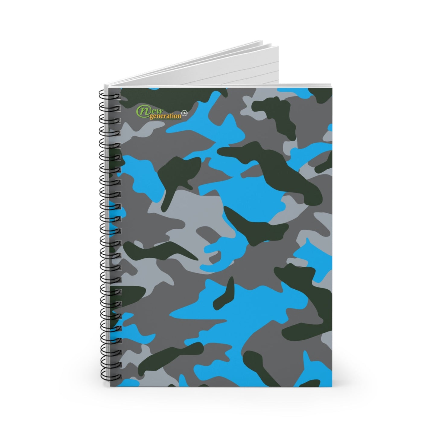 Hard Cover Lined Journal Notebook - Camou Blue notebook Ruled Line, 6x8 inches with 118 pages for Work, School, Home, Daily Planner,