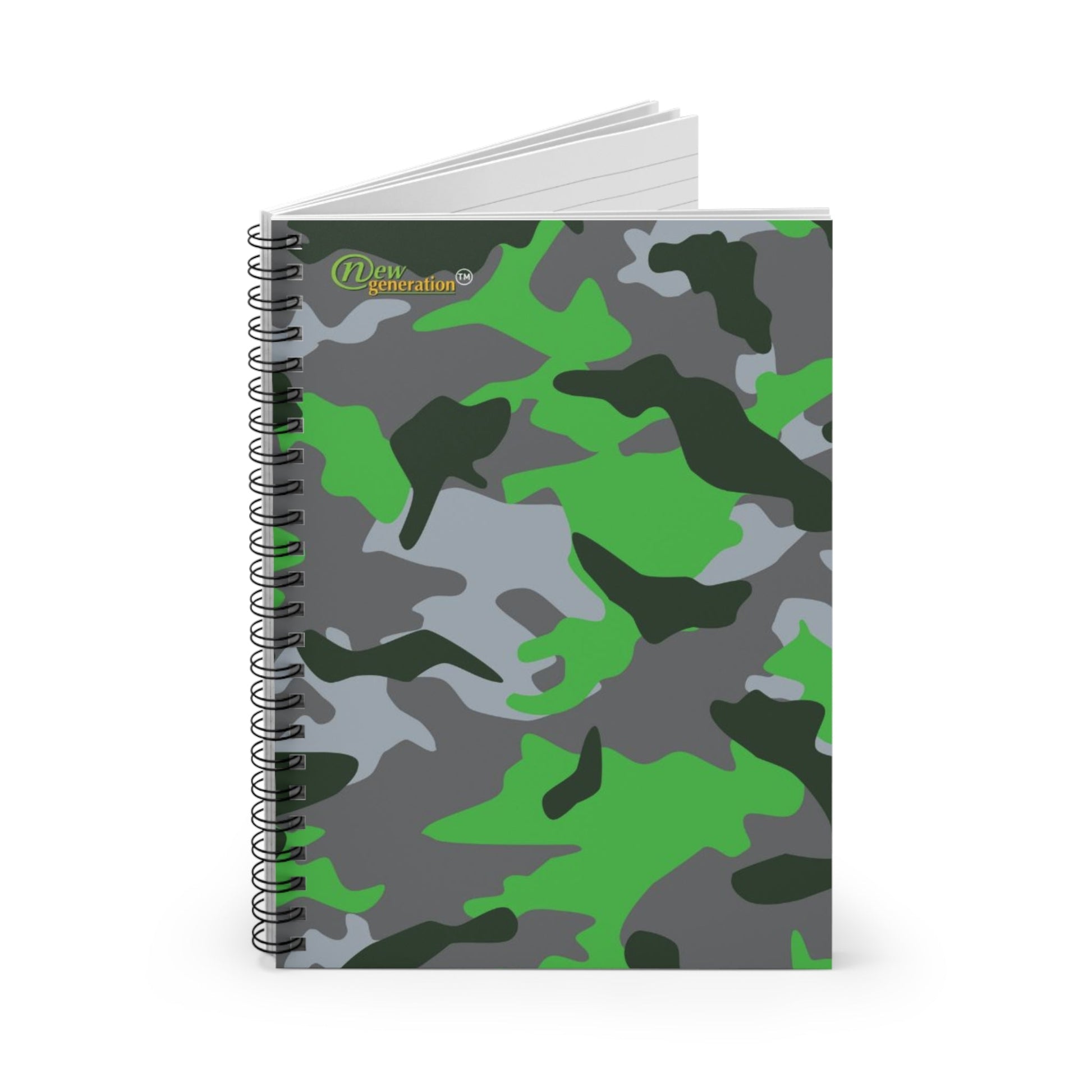 Hard Cover Lined Journal Notebook - Camou Green notebook Ruled Line, 6x8 inches with 118 pages for Work, School, Home, Daily Planner,