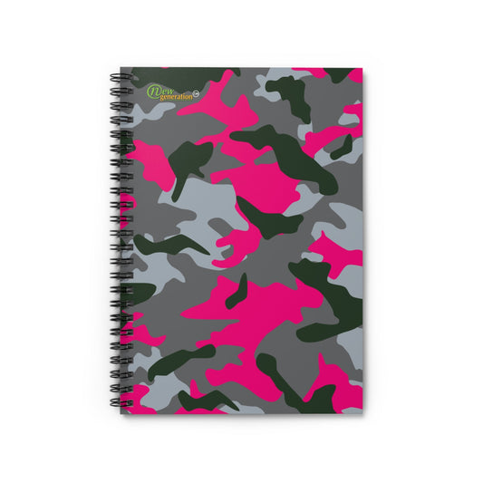 Hard Cover Lined Journal Notebook - Camou Pink notebook Ruled Line, 6x8 inches with 118 pages for Work, School, Home, Daily Planner, One Size