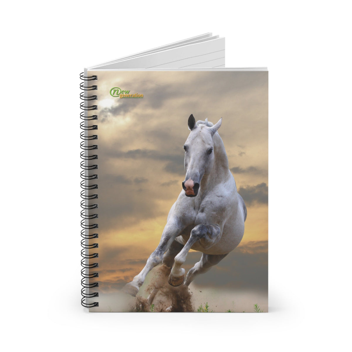 Hard Cover Lined Journal Notebook - Horse Design Ruled Line, 6x8 inches with 118 pages for Work, School, Home, Daily Planner,
