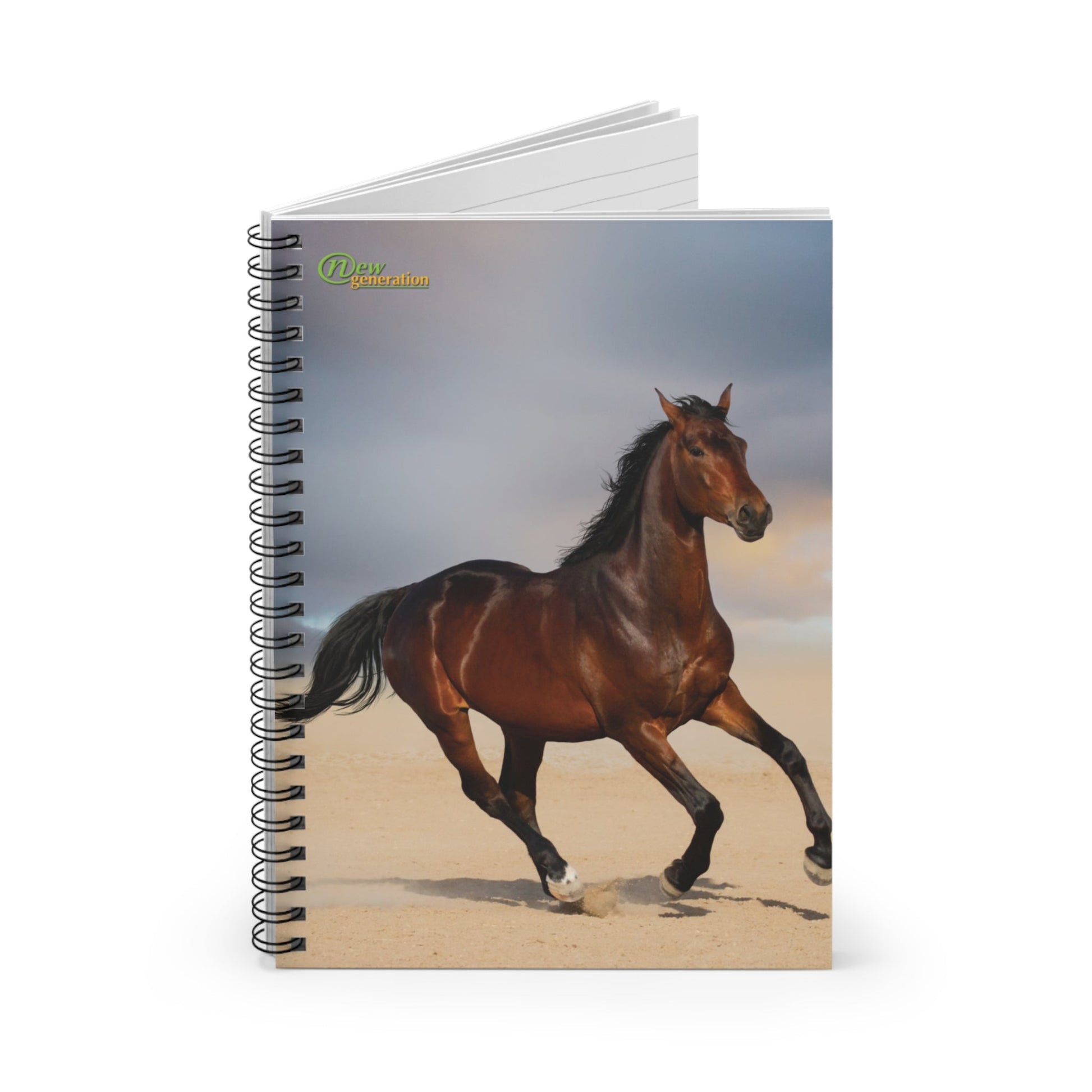 Hard Cover Lined Journal Notebook - Horse Design Ruled Line, 6x8 inches with 118 pages for Work, School, Office, Home, Daily Planner,