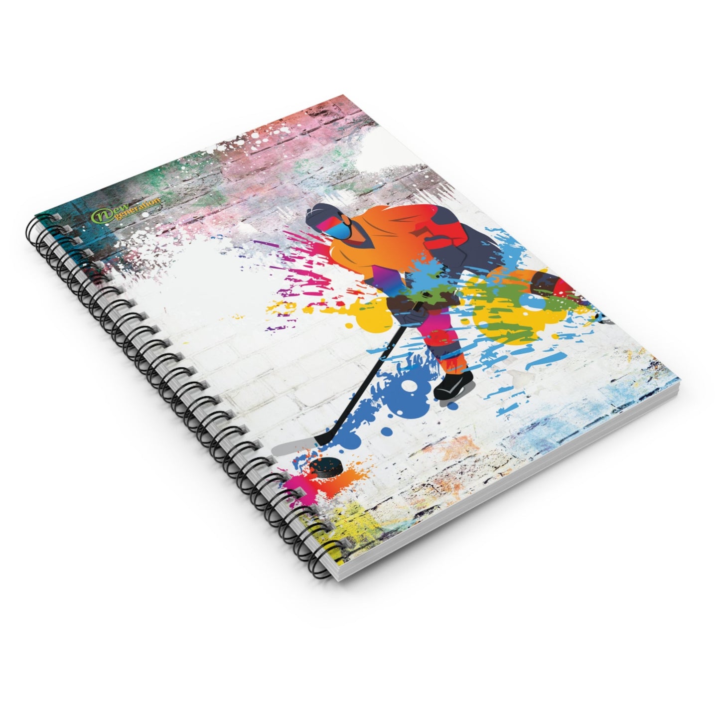 Hard Cover Lined Journal Notebook - Ice Hockey Design Ruled Line, 6x8 inches with 118 pages Journal, , Planning Organizer